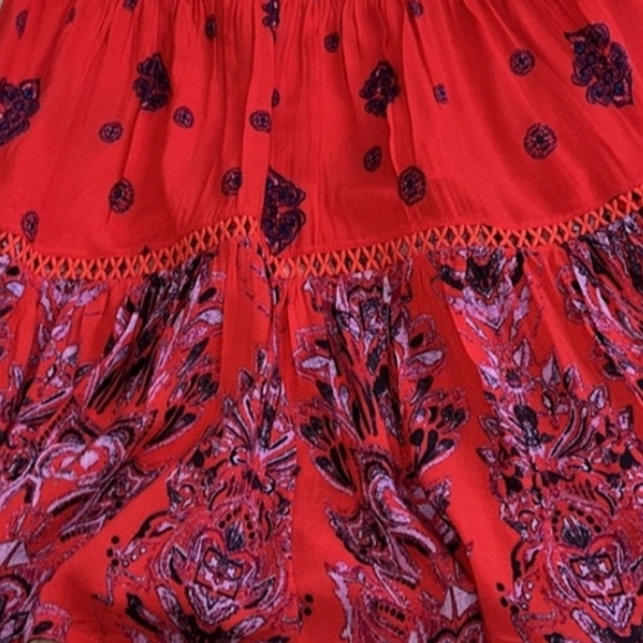 Free People Red Boho Dress. Like New! - Picture 9 of 12